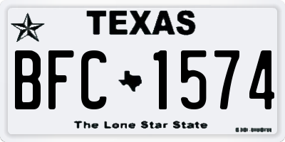 TX license plate BFC1574