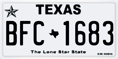 TX license plate BFC1683