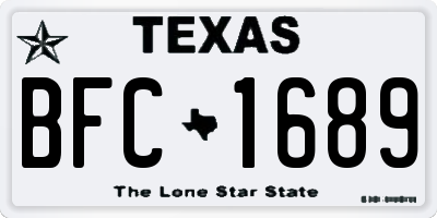 TX license plate BFC1689
