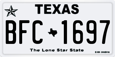TX license plate BFC1697