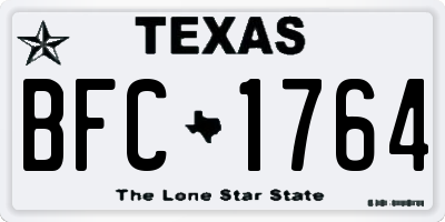 TX license plate BFC1764