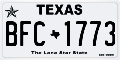 TX license plate BFC1773