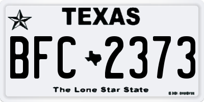 TX license plate BFC2373