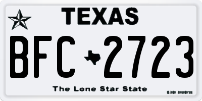 TX license plate BFC2723