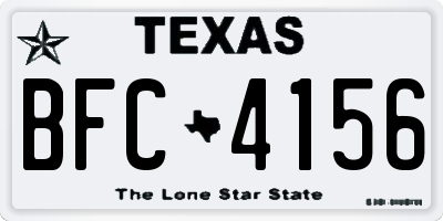 TX license plate BFC4156