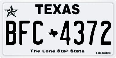 TX license plate BFC4372