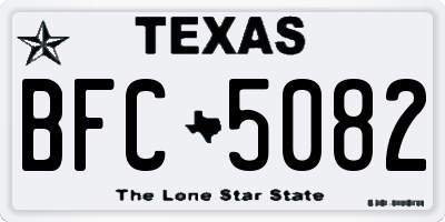 TX license plate BFC5082