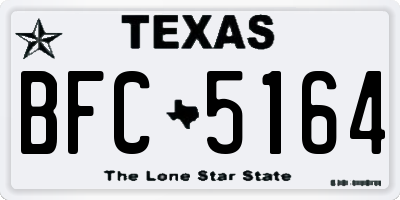 TX license plate BFC5164