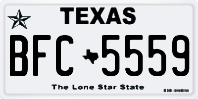 TX license plate BFC5559