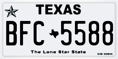 TX license plate BFC5588