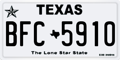 TX license plate BFC5910