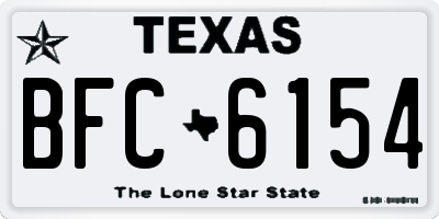 TX license plate BFC6154