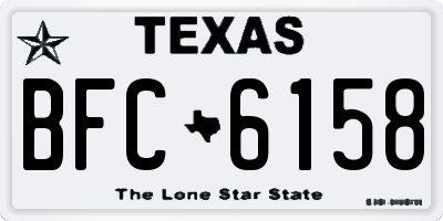 TX license plate BFC6158