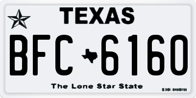 TX license plate BFC6160