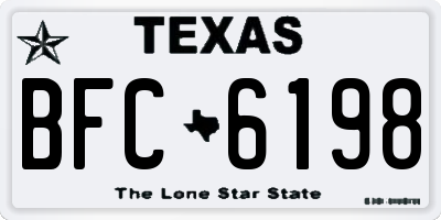 TX license plate BFC6198