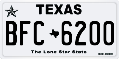 TX license plate BFC6200