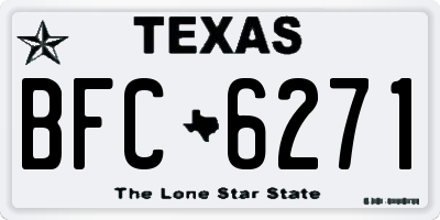 TX license plate BFC6271
