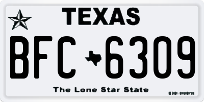TX license plate BFC6309