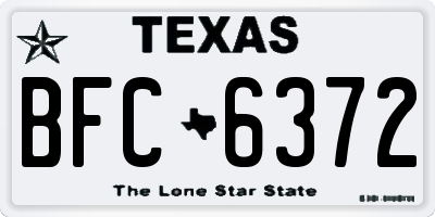 TX license plate BFC6372