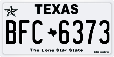 TX license plate BFC6373