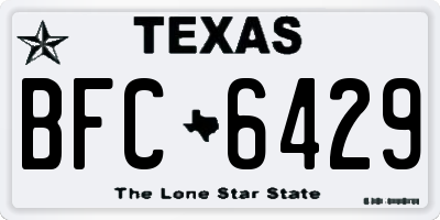 TX license plate BFC6429