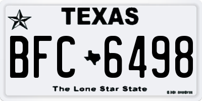 TX license plate BFC6498