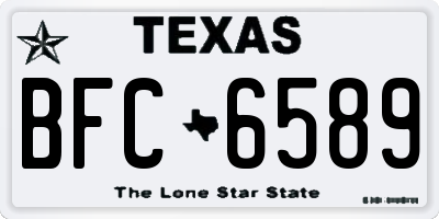 TX license plate BFC6589