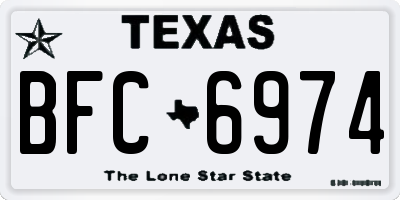 TX license plate BFC6974