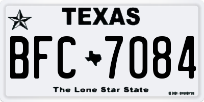 TX license plate BFC7084