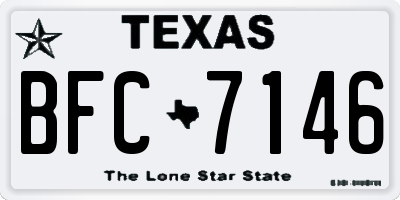 TX license plate BFC7146