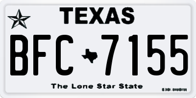 TX license plate BFC7155