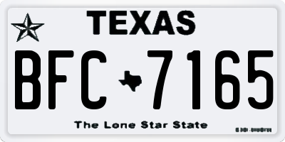 TX license plate BFC7165
