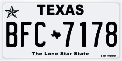 TX license plate BFC7178