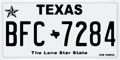 TX license plate BFC7284