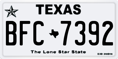 TX license plate BFC7392