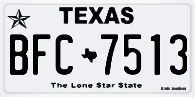 TX license plate BFC7513