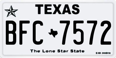 TX license plate BFC7572