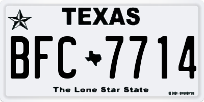 TX license plate BFC7714