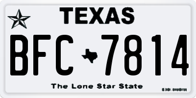 TX license plate BFC7814