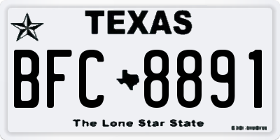 TX license plate BFC8891