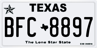TX license plate BFC8897