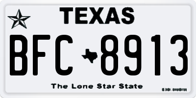 TX license plate BFC8913