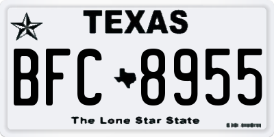 TX license plate BFC8955