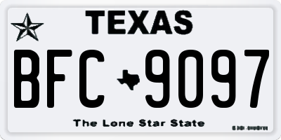 TX license plate BFC9097