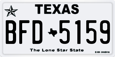 TX license plate BFD5159