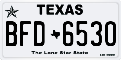 TX license plate BFD6530
