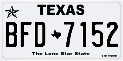 TX license plate BFD7152