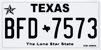 TX license plate BFD7573