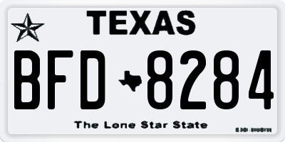 TX license plate BFD8284