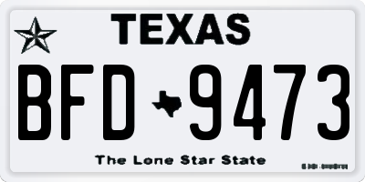 TX license plate BFD9473